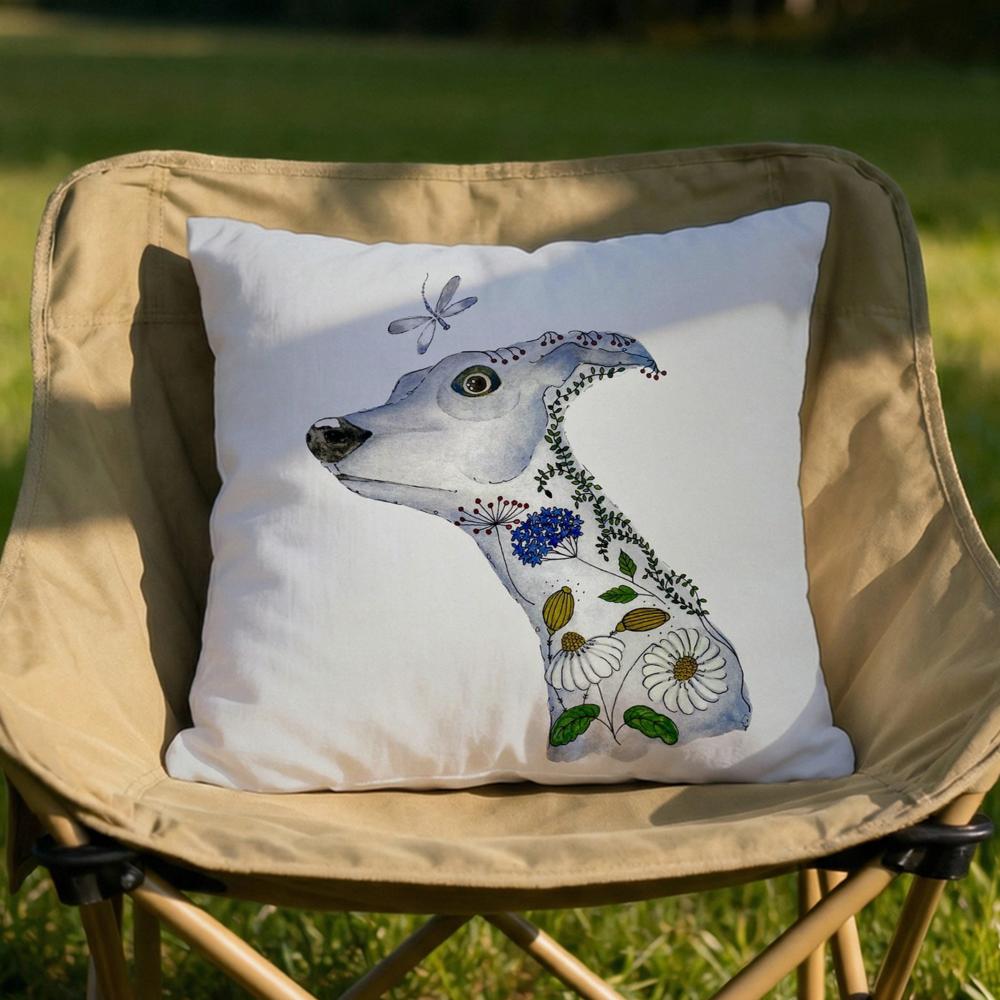 Derp Whippet Cute Cushion Cover Soft Reversible Durable Pillow Cover MultiScene Use for Home Car Daily Comfort