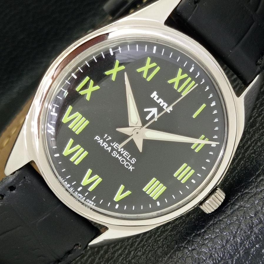

HMT INDIAN HAND-WINDING BLACK DIAL WATCH a430828-2 R104-a430828