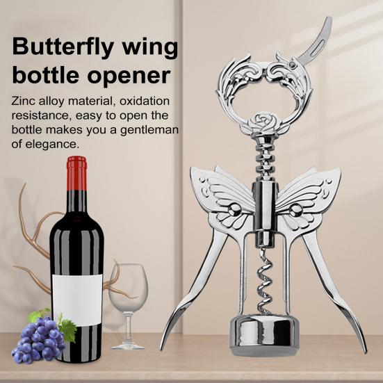 Wine Bottle Opener Butterfly Wing Multifunctional Corkscrew for Kitchen Restaurant Chateau And Bars Table Decor