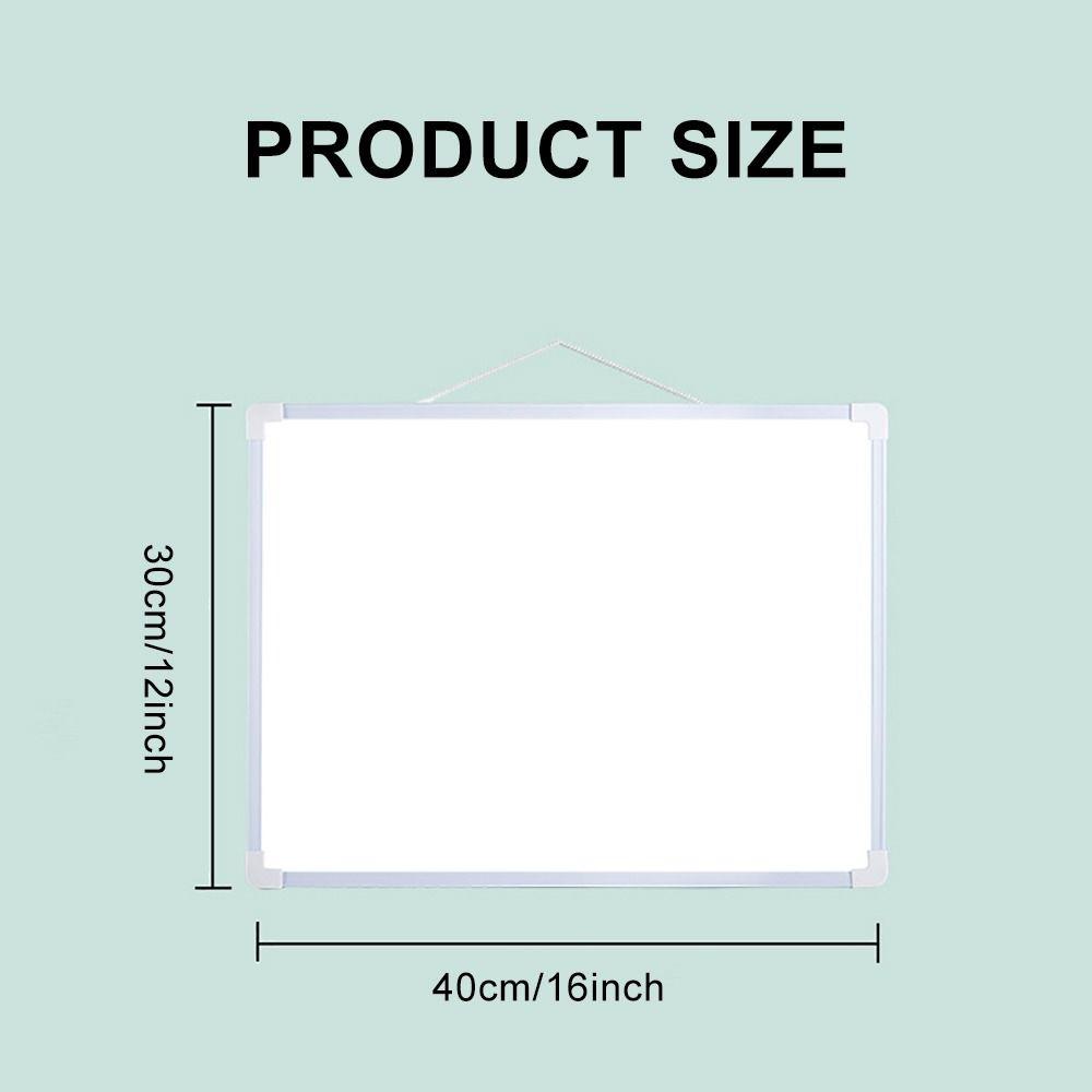 with 3 Markers & 4 Magnets Dry Erase Board 16" X 12" Double-Sided Whiteboard Wall Mounted Small Graffiti Drawing Board