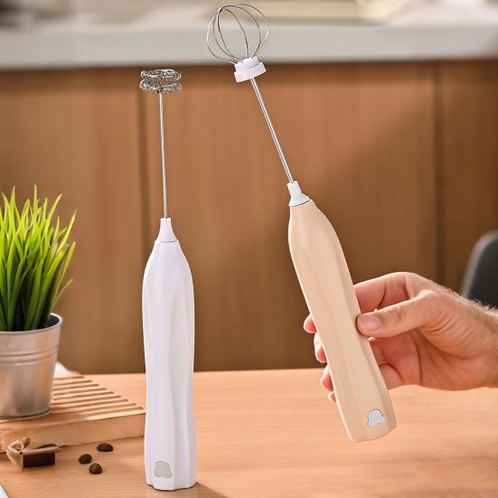 Electric Egg Beater Stainless Steel Mixer Low Noise Rechargeable Milk Frother Handheld Electric Coffee Egg Whisk