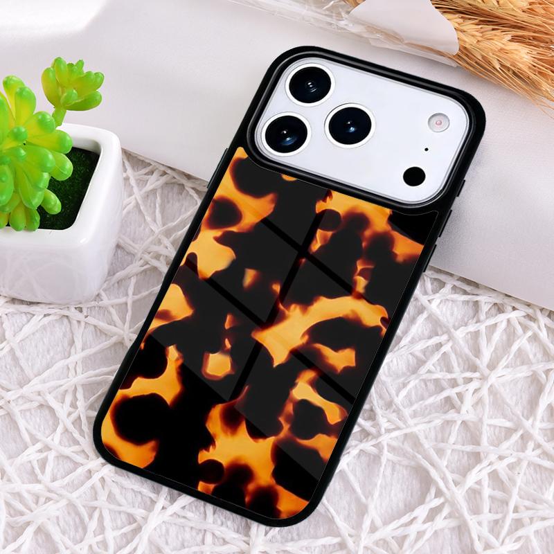 Tortoise Pattern Tortoiseshell Shockproof Phone Case for iPhone 17 Air 16e 15 11 12 14 13 Pro Max Cover Coque