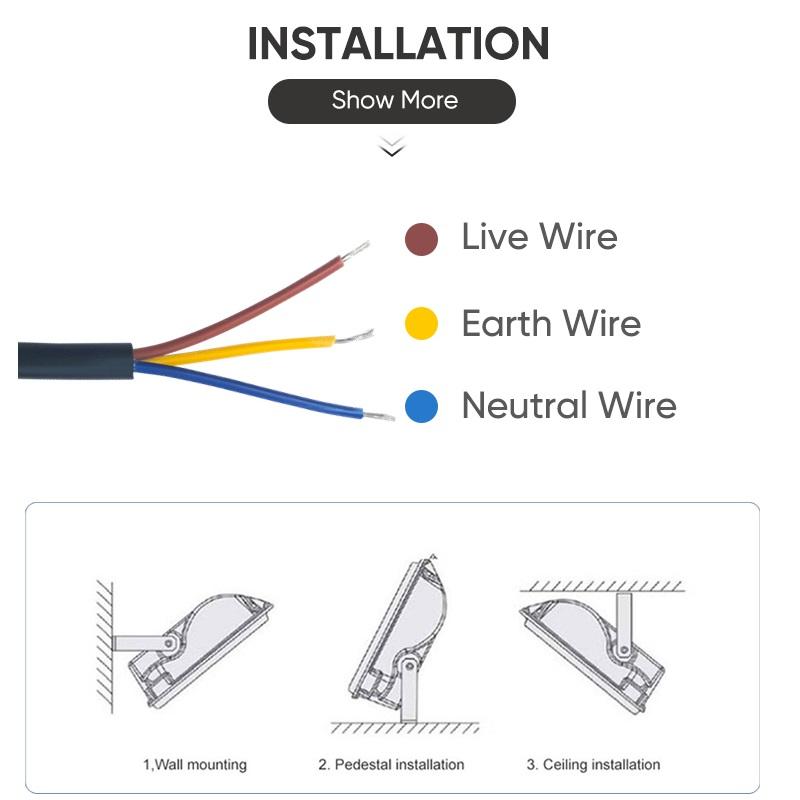 LED Floodlight PIR Motion Sensor 220V 10W 20W 30W 50W 100W Cold Warm White Reflector Waterproof IP66 Outdoor Induction Lighting