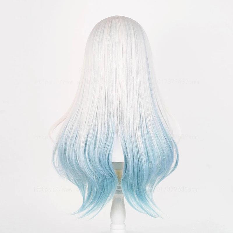 High Quality Honkai Star Rail Firefly Cosplay Wig 67cm Long Straight Heat Resistant Synthetic Hair Anime Cosplay Wigs + Wig Cap