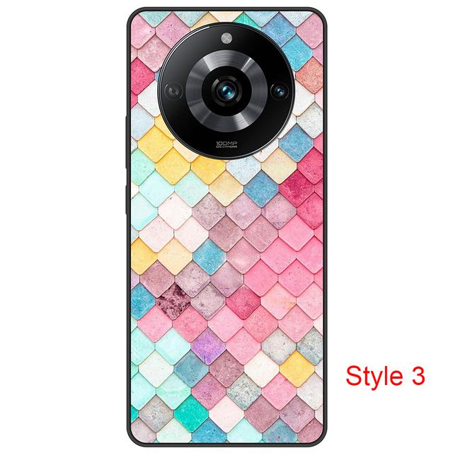 

Чорний чохол для Realme 11 Pro 5G Cute Cartoon Silicon Tpu Back Cover on Realme11Pro 6.7inch Ультратонкий протиударний RMX3771 Realme11Pro-Style 1