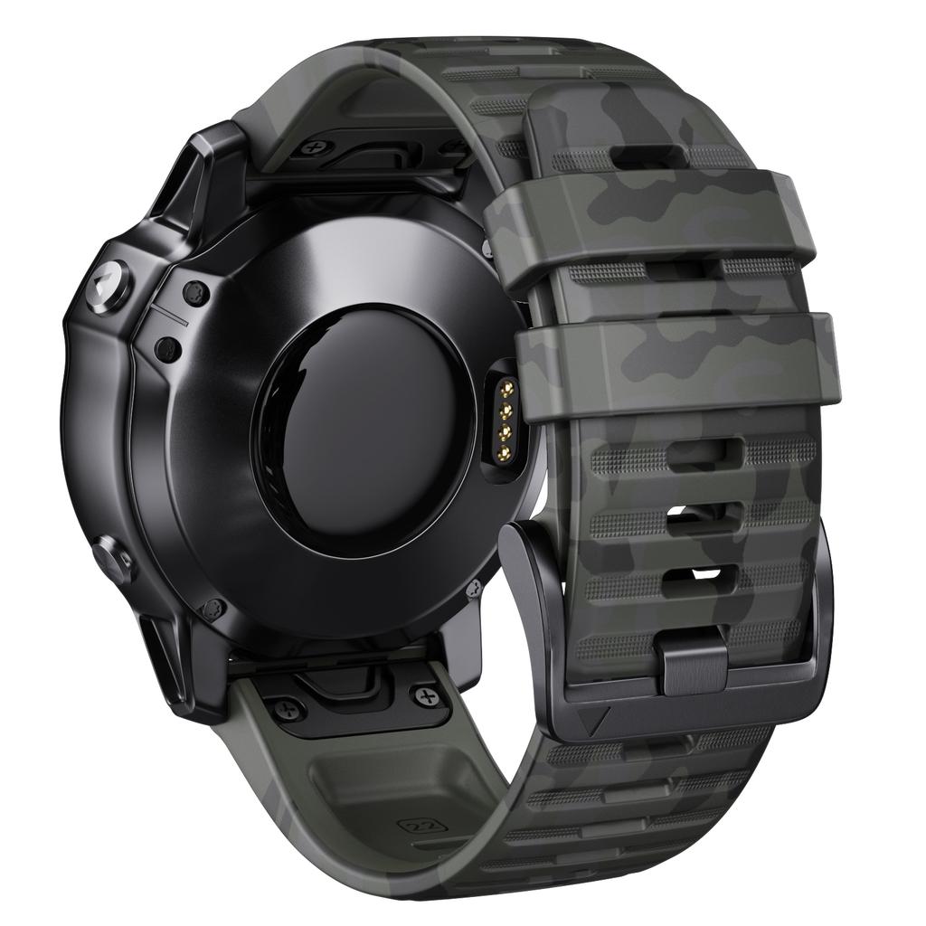 Cinturino in silicone mimetico sportivo Per orologio Garmin Fenix 7 7X Pro Solar Per Epix Pro (Generazione 2) Accessori Bracciali 47mm 51mm
