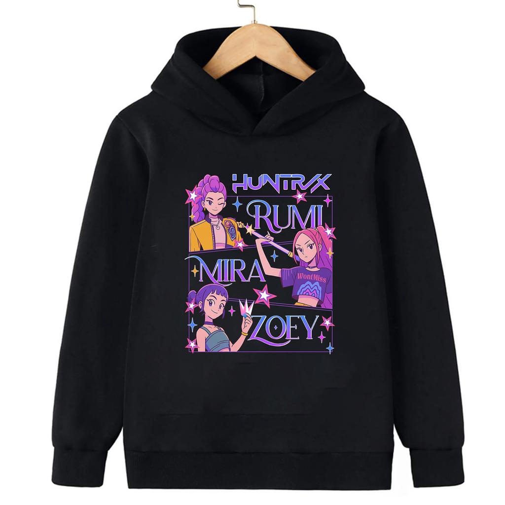 Zimní Nová Mikina s Kapucí Saja Boys Band Kpop Ďábel Pop Ďábel Lovec Inspirovaný Film Unisex Vysoce Kvalitní Módní Top