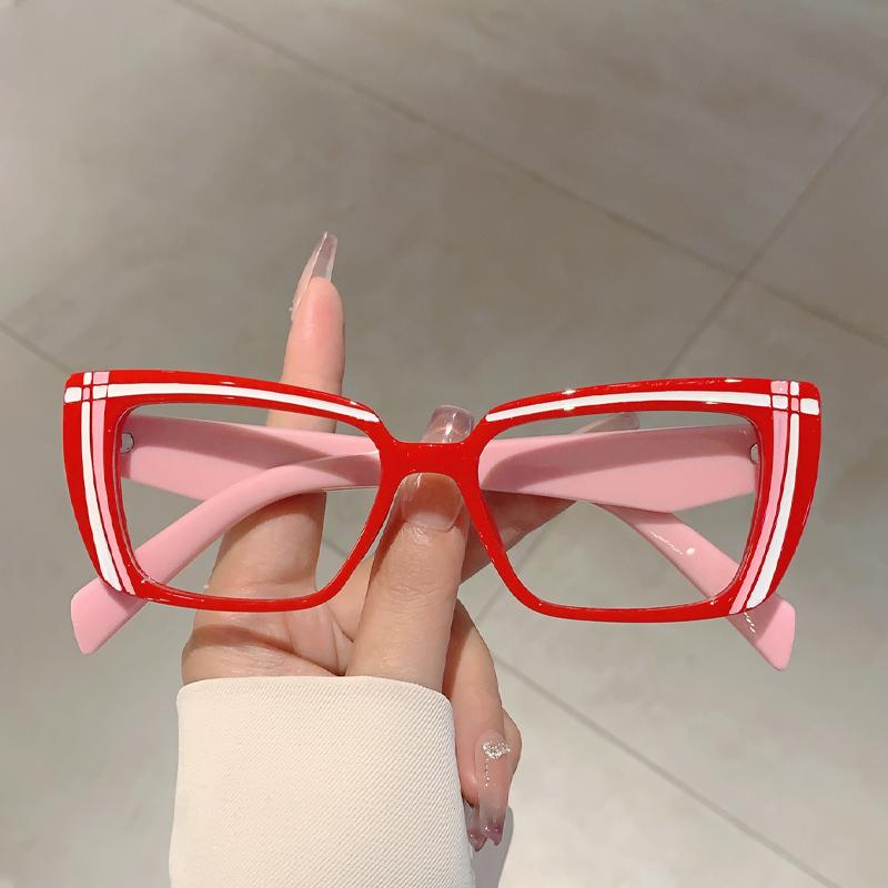 Vintage Cat Eye Glasses Women  New Fashion Multicolor Rim Eyewear Trendy Stylish Design Non-prescription Eyeglasses