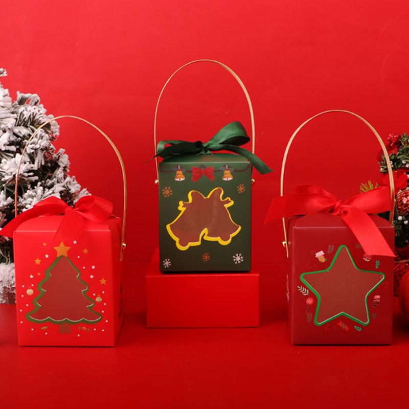 1/3pcs Christmas Gift Boxes Paper Candy Box Xmas Tree Elk Cake Gift Packaging Box Navidad New Year Party Decoration Supplies