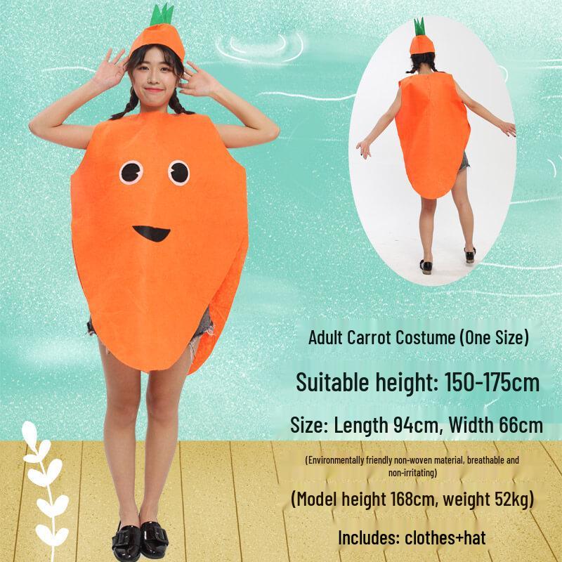 

Eco-Friendly Handmade Fruits & Vegetables Costume for Adult Day Performances One Size