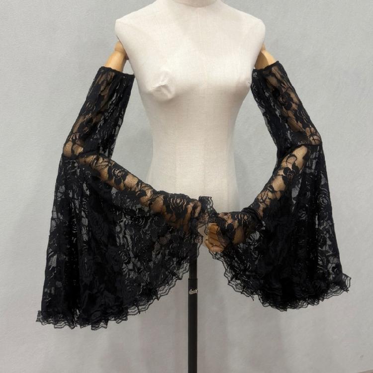 Lightweight Mesh Gothic Gloves Elbow Length Lace Arm Sleeves Women Costume Accessories Halloween Outfit