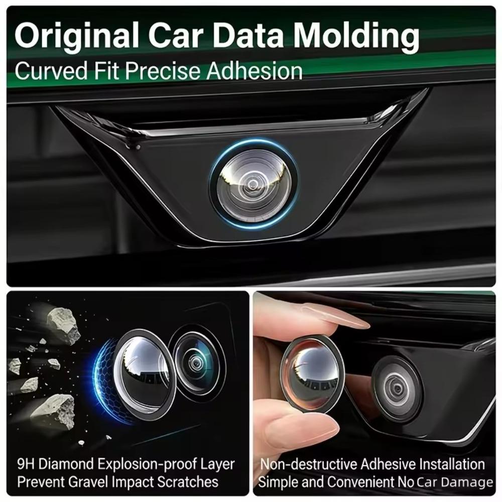 2PCS Universal Car Camera Lens Protector for Auto Reversing Camera Protective Cover To Prevent Sand Stone Scratches Car Supplies