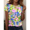 Women's T Shirt Floral Graphic Plants Vintage Stylish Classic Short Sleeve Crew Neck Regular Tops
