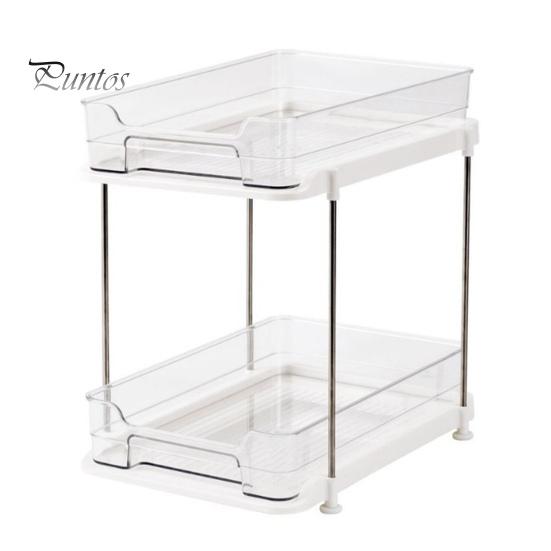 

Прозрачная полка для хранения косметики, простая установка, многоцелевой прозрачный шкаф-органайзер, выдвижная стойка для показа товаров белый