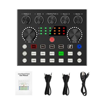 Quality Live Sound Card for Clear Recording Easy Plugs &Play Interfaces Clearly Sound Capturing Easy To Use Sound Mixer