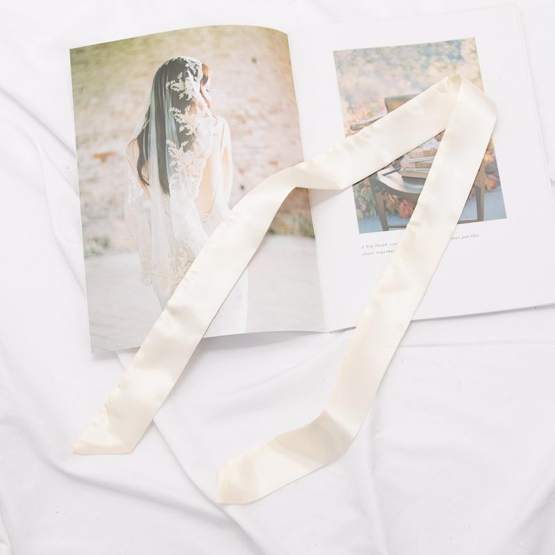 Neuer langer Taschenschal Damen Haarband Damen Accessoires Einfarbige schmale Schals Stirnband Satinband Krawatte Dekorative Taschenschals