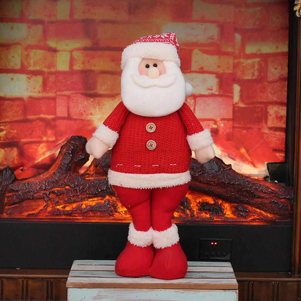Christmas Ornament Standing Posture Santa Claus Snowman Elk Doll Doll Gift Red Christmas Tree Decoration Ornaments Home Decor