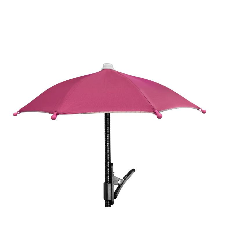 1Pc Metal Hose Can Bending Cell Phone Umbrella Holder With Clip For Sun Shade Cell Phone Sun Protection Shelter From Rain