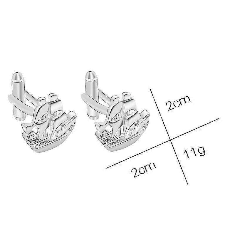 Men's French style cufflinks, shirt cuff rivets, pure copper metal sailboat cufflinks, custom-made from your design P1004