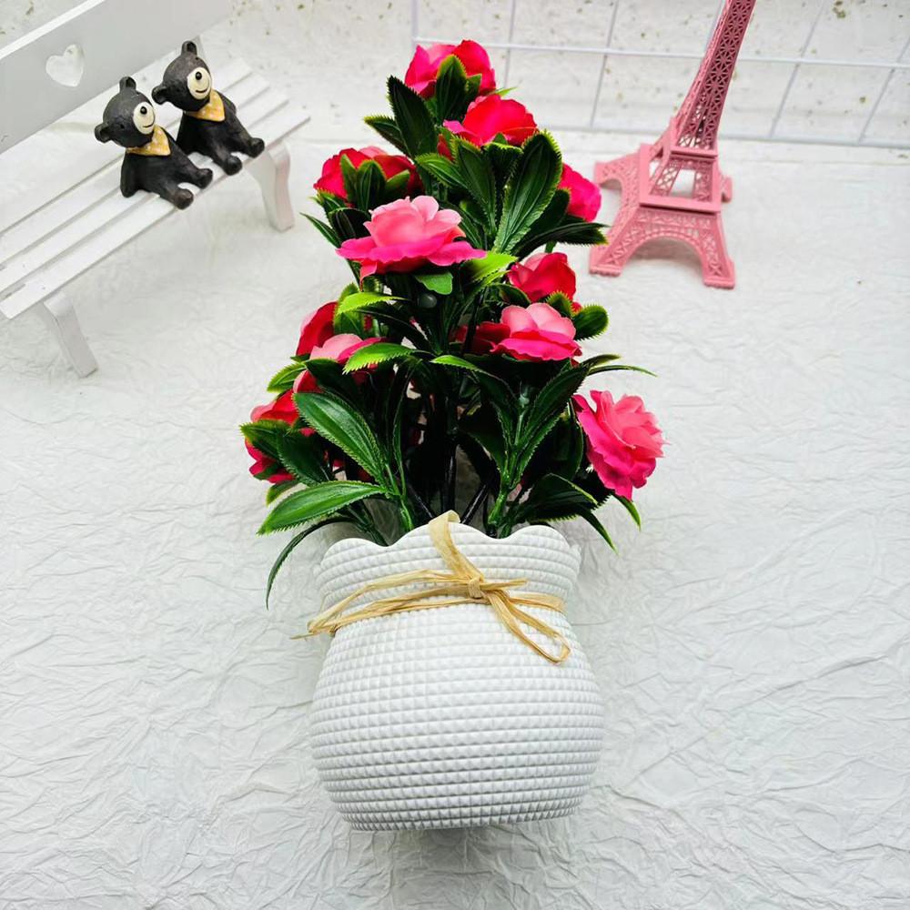 Artificial Plant Container With Colorful Silk Flowers For Indoor Decor And Special Occasions