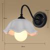Flower Wall Kinquet, 220V E27 Buldless Night Light for Bedroom, Modern Creative Rustic Iron Lamp, Black