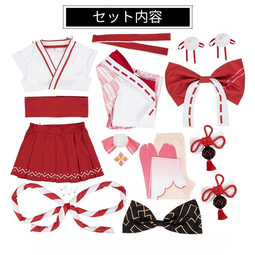 [Milky Time] Hololive Hyakki Ayame Cosplay Vtuber Halloween New Costume Shrine Maiden (M)