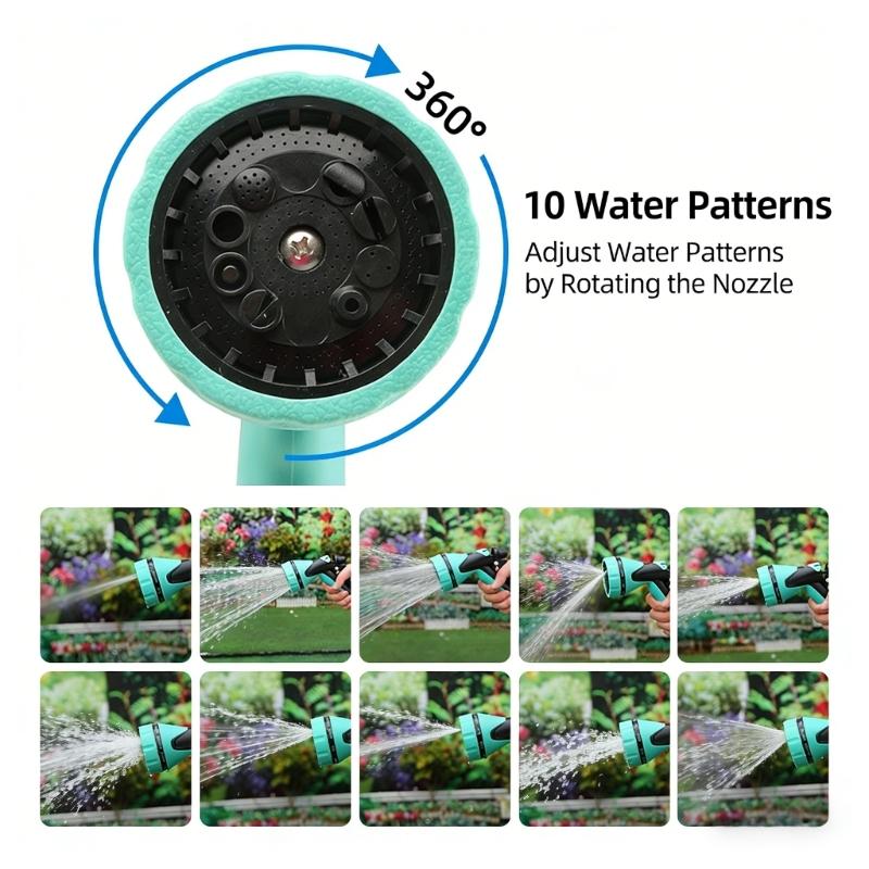Multifunctional Water Hose Nozzle for Cleaning Watering Garden Irrigation Tool Multiple Easy Carry Hose Sprayer for Car