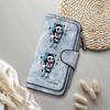 Cool Skeleton Print Women Long Wallet Fashion Portable Multi Slot Card Holder Purse