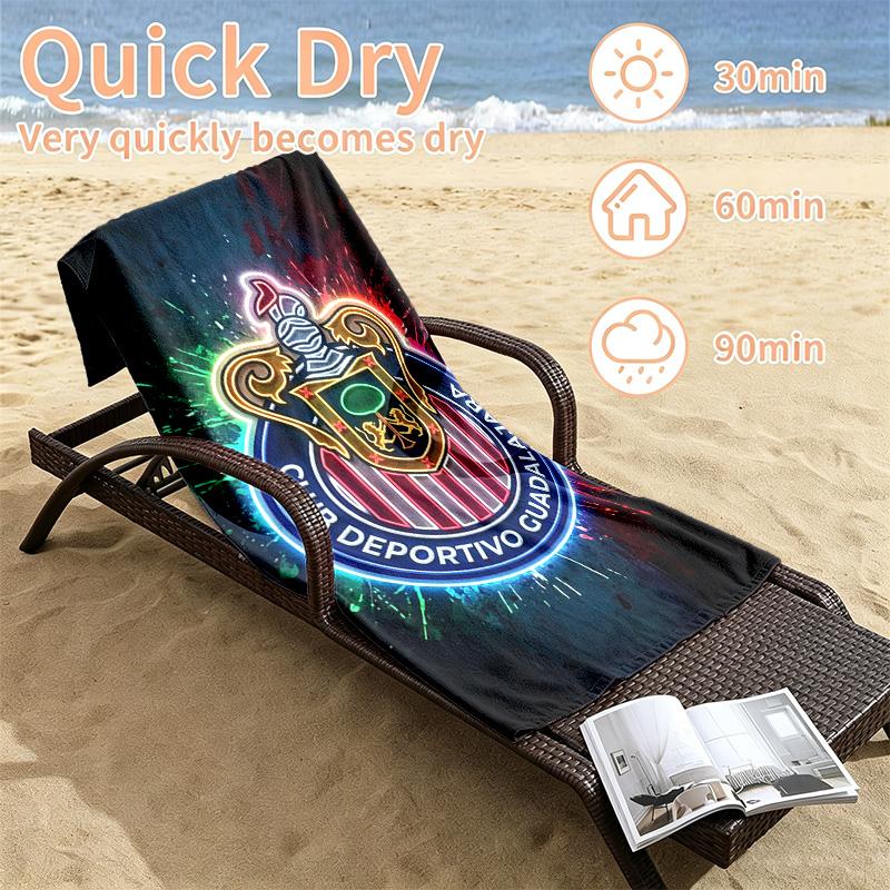 Deportivo guadalajara Beach towels also serve as bath towels summer essential a musthave for the outdoors the beach and the pool