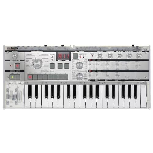 KORG microKORG Crystal 20th Anniversary Model Analog Modeling Synthesizer with Vocoder, Battery-Powered, 37 Keys, and Microphone