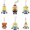 Cartoon Anime Minions Plush Dolls Stuffed Animals Bag Hangings Plush Keychains Christmas Birthday Graduation Gifts For Kids