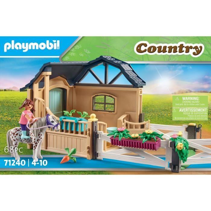 Playmobil - extension box avec cheval - country - 68 pièces - enfant 5 ans - allemagne