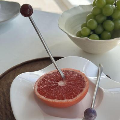 304 Stainless Steel Fruit Fork, Household Fruit Stick, Dessert Cake Fork, Coffee Stirring Spoon