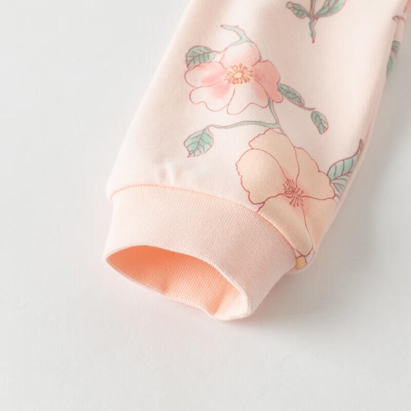 DAVE & BELLA Girls' Floral Print Long-Sleeved Pajama Set