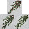 Love Lotus 12 branches Rose Art Mural Fleur de Soie Décoration Suspendue Pour Mariages et Photographie