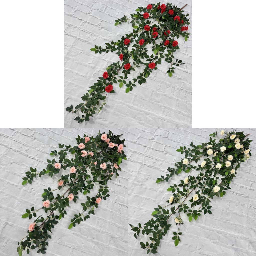 Love Lotus 12 branches Rose Art Mural Fleur de Soie Décoration Suspendue Pour Mariages et Photographie