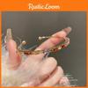 Geometric Zirconia Open Bracelet With Cubic Copper Material For Fashion Casual Wear