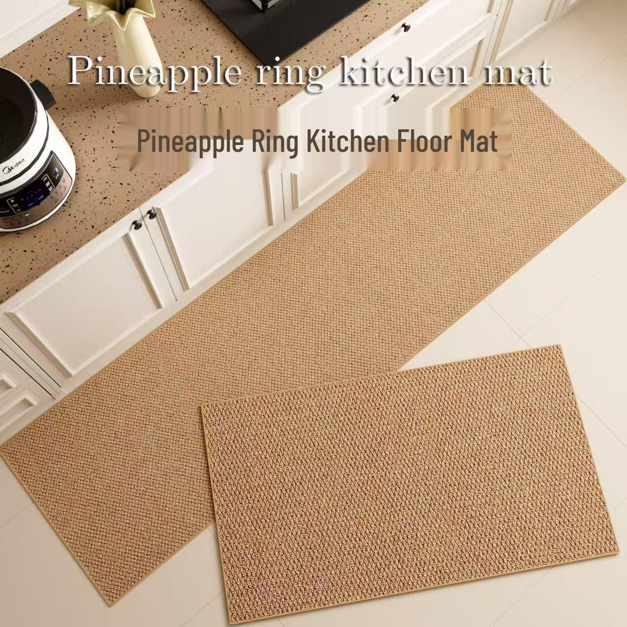 Non-slip Durable Kitchen Mat - Pineapple Design, Water & Oil Absorbent, Imitation Sisal Custom