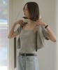 Tilaidai Sleeveless Set Half Sleeve Eyelet Cardigan_Melange