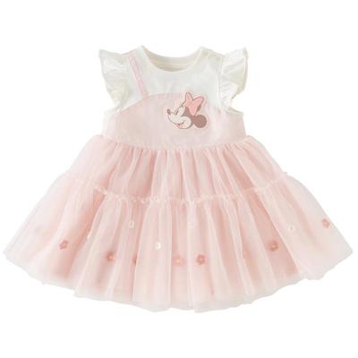 DAVE & BELLA Disney Girls' Flutter Sleeve Mesh Dress
