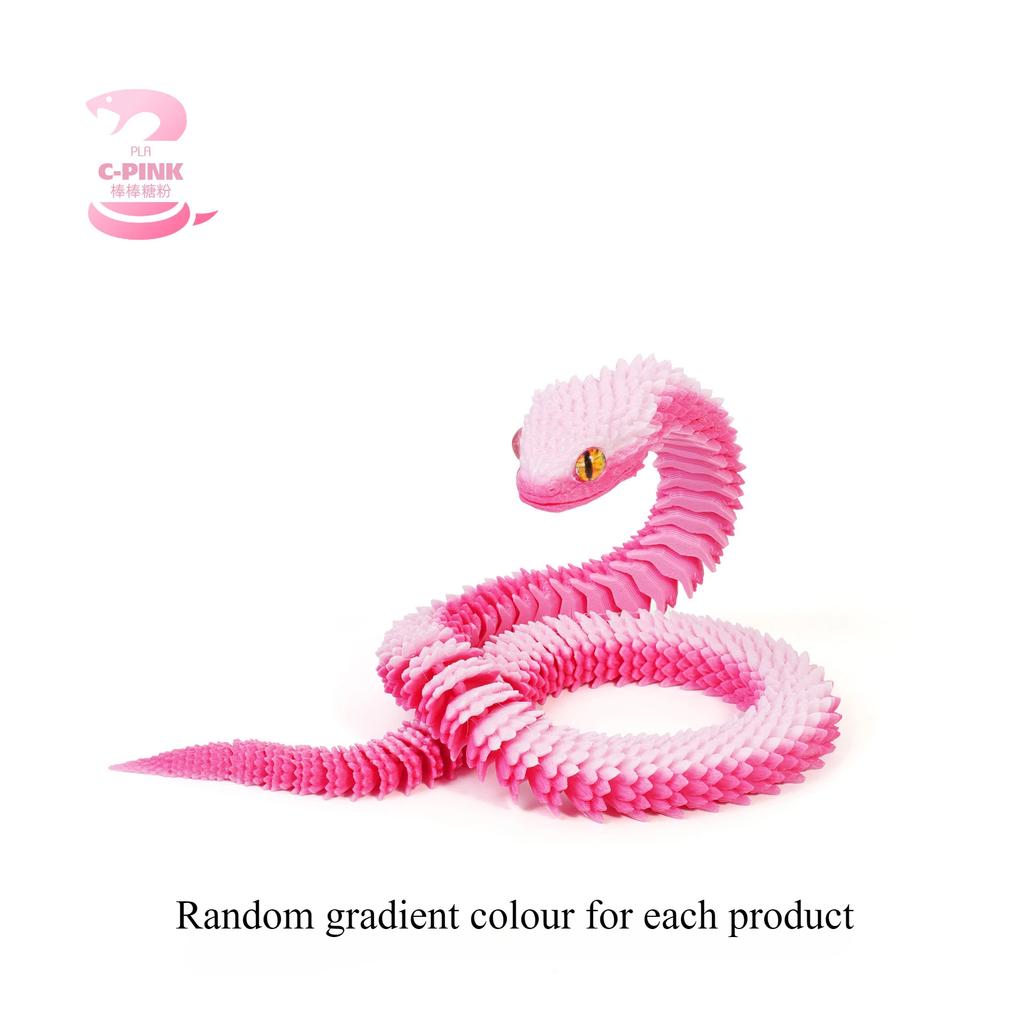 3D Printed Snake Rotatable Joints Snake Figurines Home Office Desktop Crafts Ornament Creative Home Garden Landscape DIY Animal