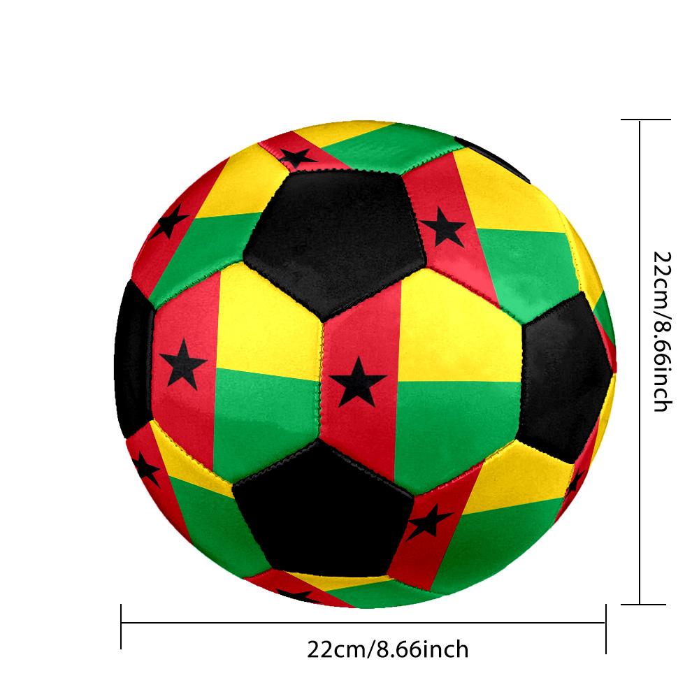 Guinea Bissau Indoor Soccer Ball Colorful All Ages Size 5 Machine Stitched PVC Competition Ready Durable High-Bounce