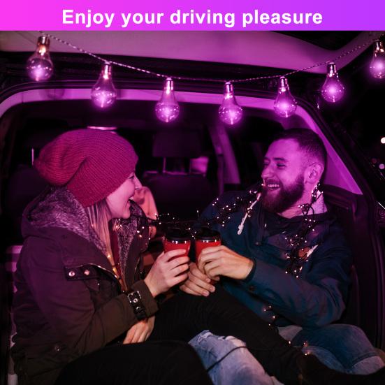 Car LED Strip Lights 5-in-1 Multicolor APP Controlled Car Interior RGB Ambient Light
