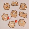 Cartoon Bear Down Jacket Fabric Patch Self Adhesive Badge Sticker  Clothing Accessories