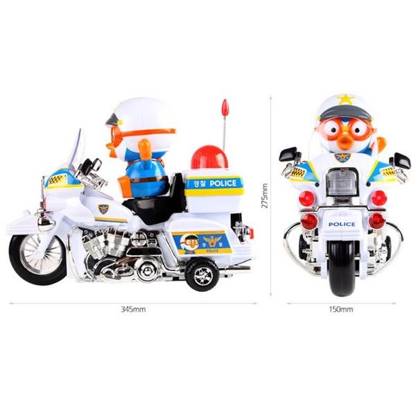Pororo Police Motorcycle Operation Toys, Mixed colorPopular Korean Dolls and Toys