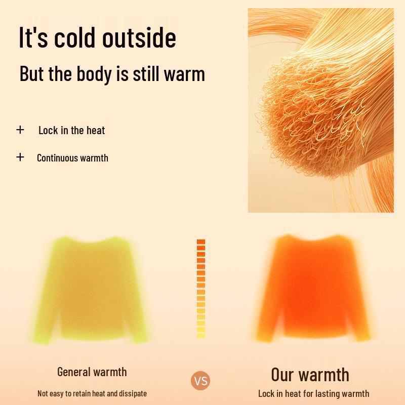 Women's Lace V-Neck Thermal Underwear Set - Slimming, Shaping, Heat-Generating Cotton