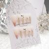 French Princess Pink Rhinestone False Nails - Light Luxury Handmade Nail Art Tips