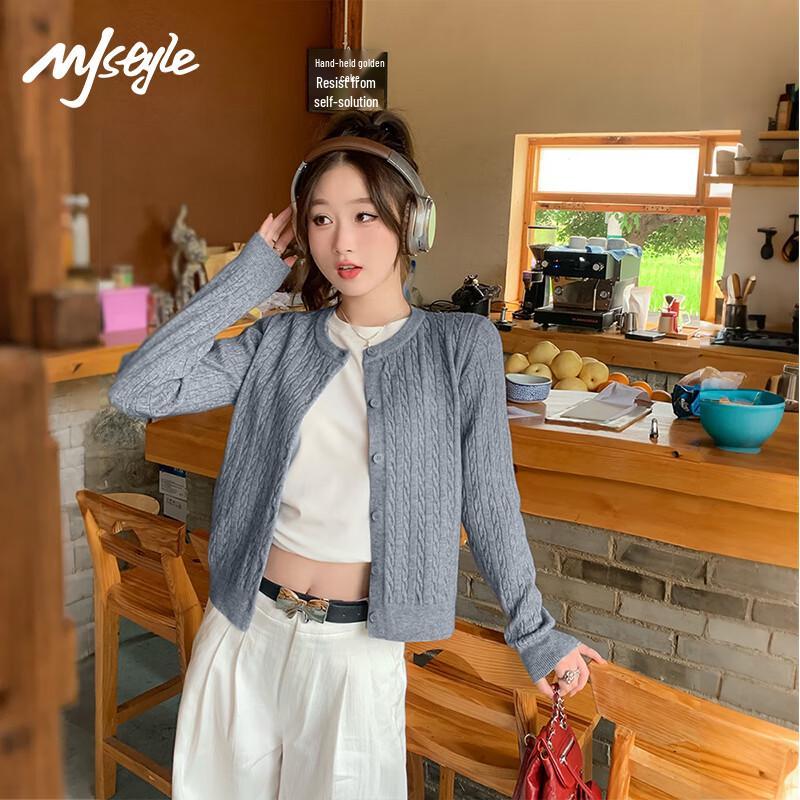 MJ Style Women s Cable Knit Cardigan Sweater S