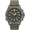 Ceas Timex Expedition North Tide Temp Busolă pentru Bărbați 43mm - Curea Maro Cadran Verde Carcasă Gunmetal
