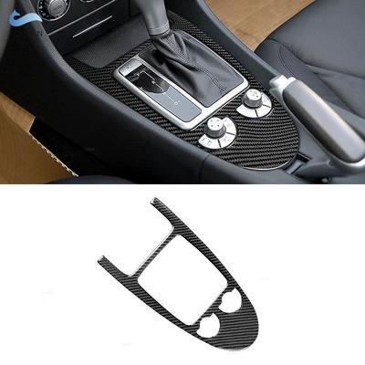 For Mercedes Benz SLK R171 2004 2005 2006 2007 2008 2009 2010 Carbon Fiber Car Center Console Gear Shift Panel Cover Frame Trim
